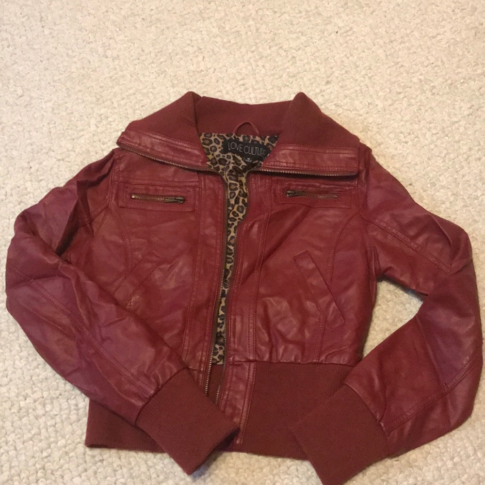Faux love culture bomber jacket